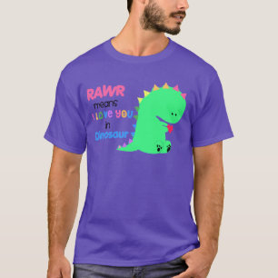 Rawrはi愛を恐竜のワイシャツ#3の意味します Tシャツ
