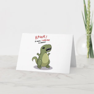 RawrはI愛を恐竜の意味します カード
