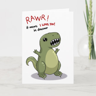 RawrはI愛を恐竜の意味します カード