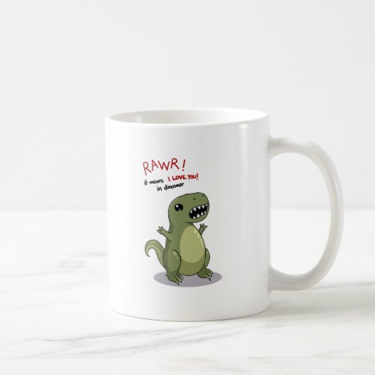 RawrはI愛を恐竜の意味します コーヒーマグカップ (右)