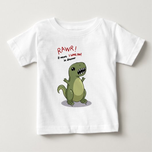 RawrはI愛を恐竜の意味します ベビーTシャツ (正面)