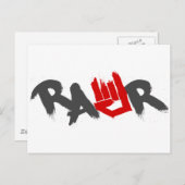 Rawrロゴ – Emo、ゴシック、代替品、ロックグランジ、 ポストカード (正面/裏面)