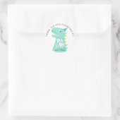 RAWR恐竜の誕生日パーティーありがとう ラウンドシール (バッグ)