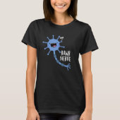 Rawr神経おもしろいニューロンNerve Pun Dark BG Tシャツ (正面)