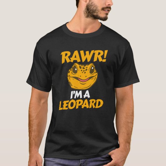 Rawr私はヒョウGeckoかわいいヴィンテージかわいいリザール Tシャツ (正面)