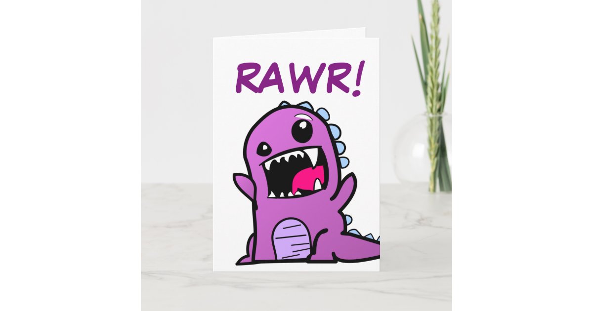 Rawr 恐竜のハッピーバースデーカード カード Zazzle Co Jp