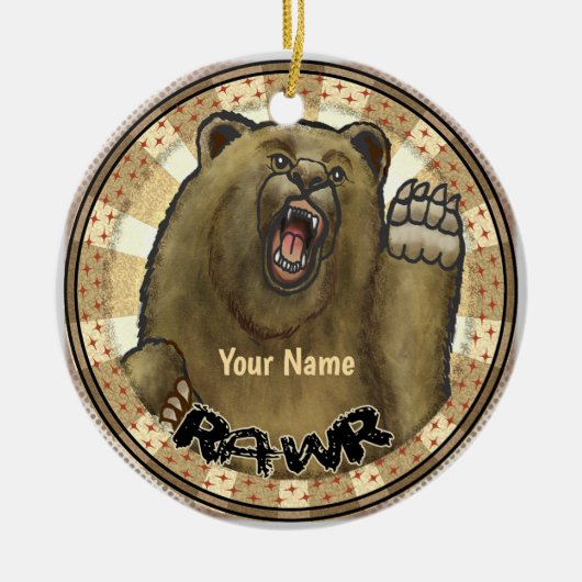 Rawr ベア セラミックオーナメント (正面)