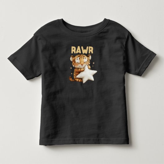 Rawr 虎 星抱っこ トドラーTシャツ (正面)