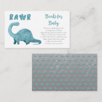 Rawr Blue Dinosaur Boy Baby Shower Books forベビー