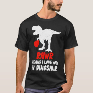 Rawr Dinosaur'運s Aハートバレンタインデーキュート Tシャツ