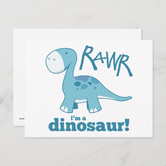 RAWR Iは恐竜の卒業証書はがき ポストカード (正面/裏面)