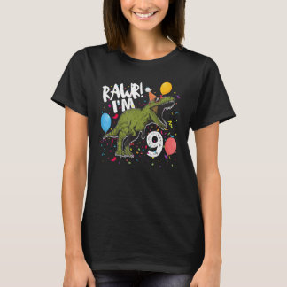 Rawr I m 9誕生日少年の恐竜レックスをテーマにした9th Bi Tシャツ