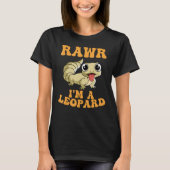 Rawr I'a Leopard Gecko Lizard Reptile lover Tシャツ (正面)