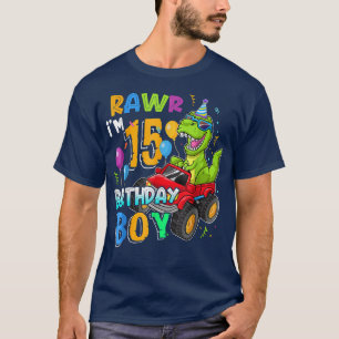 Rawr I'm 15誕生日15歳の恐竜モンスト Tシャツ