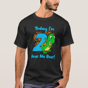 Rawr I'm 2 Dinosaur 2nd Dino T-レックス2歳Bi Tシャツ