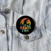 Rawr Im 4恐竜Tレックス4歳 缶バッジ (インサイチュ)