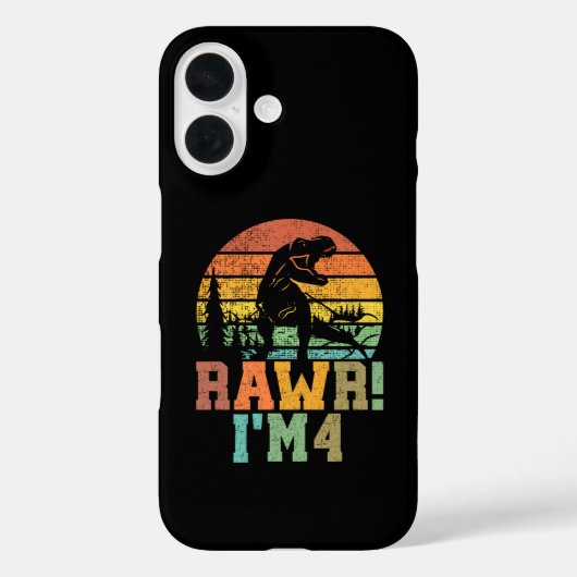 Rawr Im 4恐竜Tレックス4歳 Case-Mate iPhoneケース (裏面)