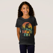 Rawr Im 4恐竜Tレックス4歳 Tシャツ (正面フル)