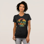 Rawr Im 4恐竜Tレックス4歳 Tシャツ (正面フル)