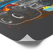 Rawr I'm 4 4th Birthday T Rex Dinosaur Funny Party ポスター (角)