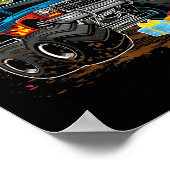 Rawr I'm 4 4th Birthday T Rex Dinosaur Funny Party ポスター (角)