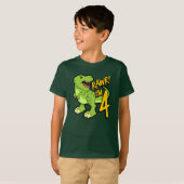 Rawr I'm 4 Cute 4th Birthday Dinosax Gift Tシャツ (正面フル)