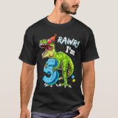 Rawr I'm 5 5th Birthday T Rex Dinosaur Funny Party Tシャツ (正面)