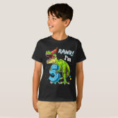 Rawr I'm 5 5th Birthday T Rex Dinosaur Funny Party Tシャツ (正面フル)