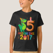 Rawr I'm 5 Kids 5 Year Old 5th Birthday Tシャツ (正面)