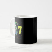 Rawr I'm 7恐竜T-レックス7歳の男の子誕生日 コーヒーマグカップ (正面左)