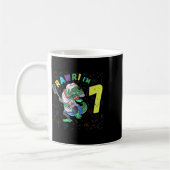 Rawr I'm 7恐竜T-レックス7歳の男の子誕生日 コーヒーマグカップ (左)
