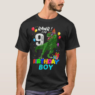 Rawr I'm 9 9誕生日レックス恐竜パーティーFor B Tシャツ