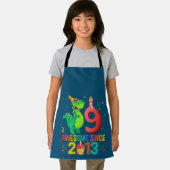 Rawr I'm 9 Kids 9 Year Old 9誕生日 エプロン (インサイチュ)