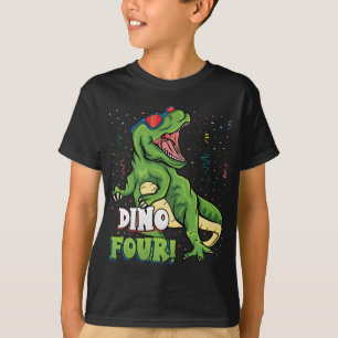 Rawr I'm a Dinofour 4th Birthday Dinosaur Boy Tシャツ