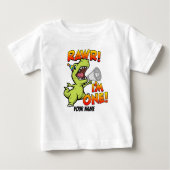 Rawr I'm One Dinosaur ベビーTシャツ (正面)