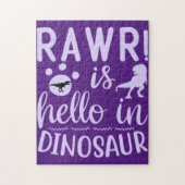 Rawr! Is Hello In Dinosaur Jigsaw Puzzle ジグソーパズル (縦)