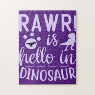 Rawr! Is Hello In Dinosaur Jigsaw Puzzle ジグソーパズル