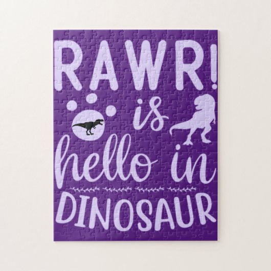 Rawr! Is Hello In Dinosaur  Jigsaw Puzzle ジグソーパズル (縦)