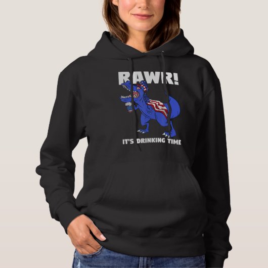 Rawr It's Drink Time Dinosaur パーカ (正面)