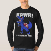 Rawr It's Drink Time Dinosaur Tシャツ (正面)