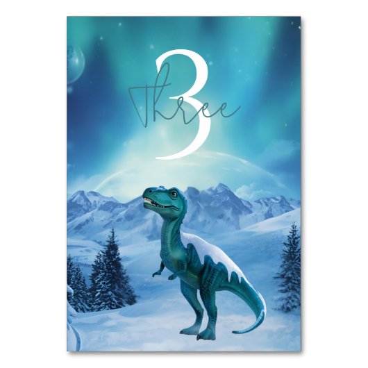 RAWR Under the Lights恐竜の冬の誕生日 テーブルナンバー (正面)