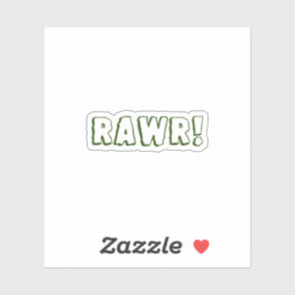 Rawr! Water Bottle Sticker シール