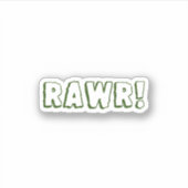 Rawr! Water Bottle Sticker シール (正面)