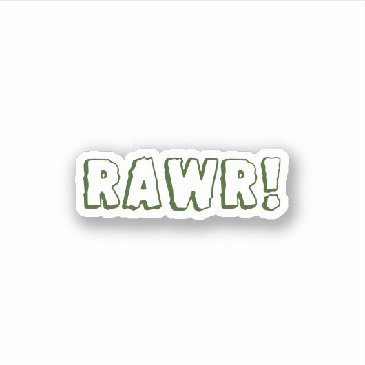 Rawr! Water Bottle Sticker シール (正面)