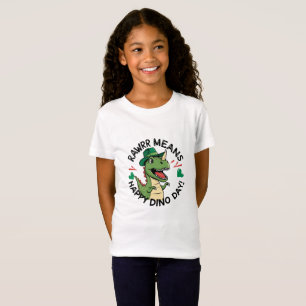 Rawrrは幸せなDinoの日を意味する Tシャツ