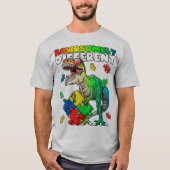 Rawrsomely different dinosaur autism awareness top tシャツ (正面)