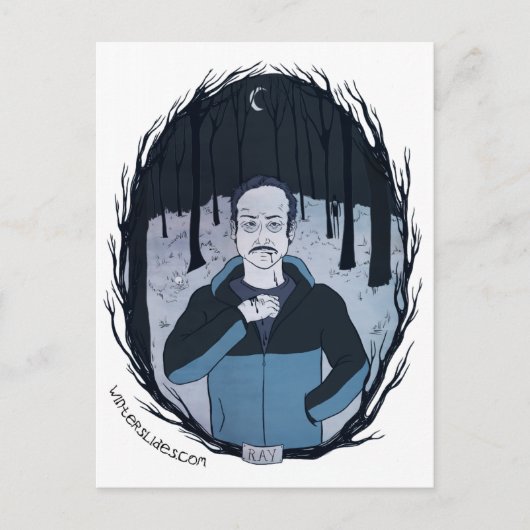 「Ray」ポストカード – 冬のスライド ポストカード (正面)