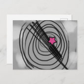 Ray-O-gramはがき(ピンク星) ポストカード (正面/裏面)