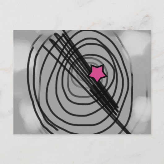 Ray-O-gramはがき(ピンク星) ポストカード (正面)