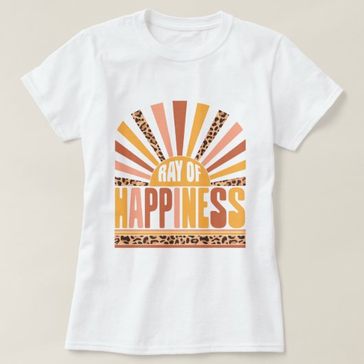 Ray of Happiness, Retro Sunshine Summer Tシャツ (デザイン正面)